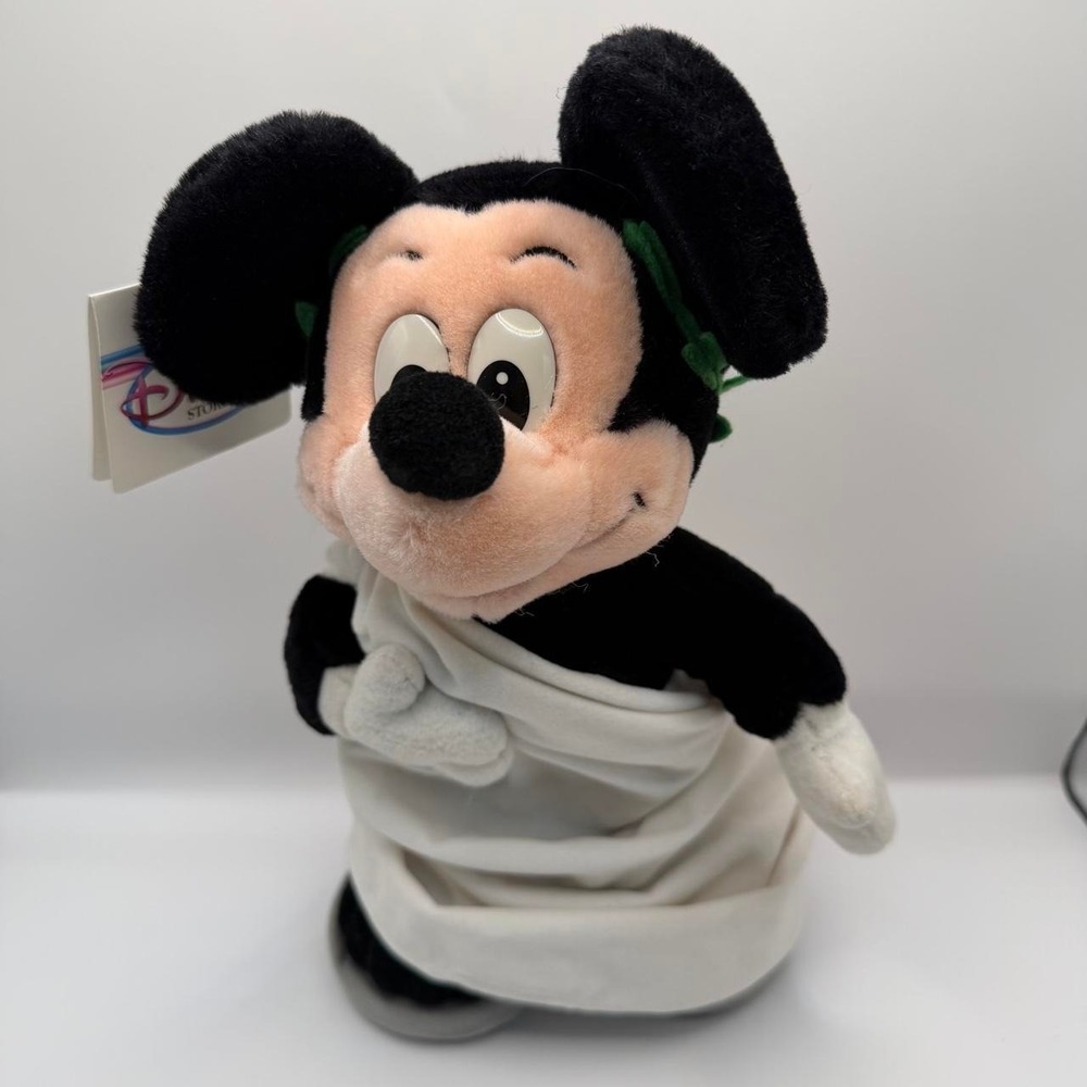 Disney Store Toga Mickey Mouse 11" Plush Greek Roman Costume Theme Parks NWT